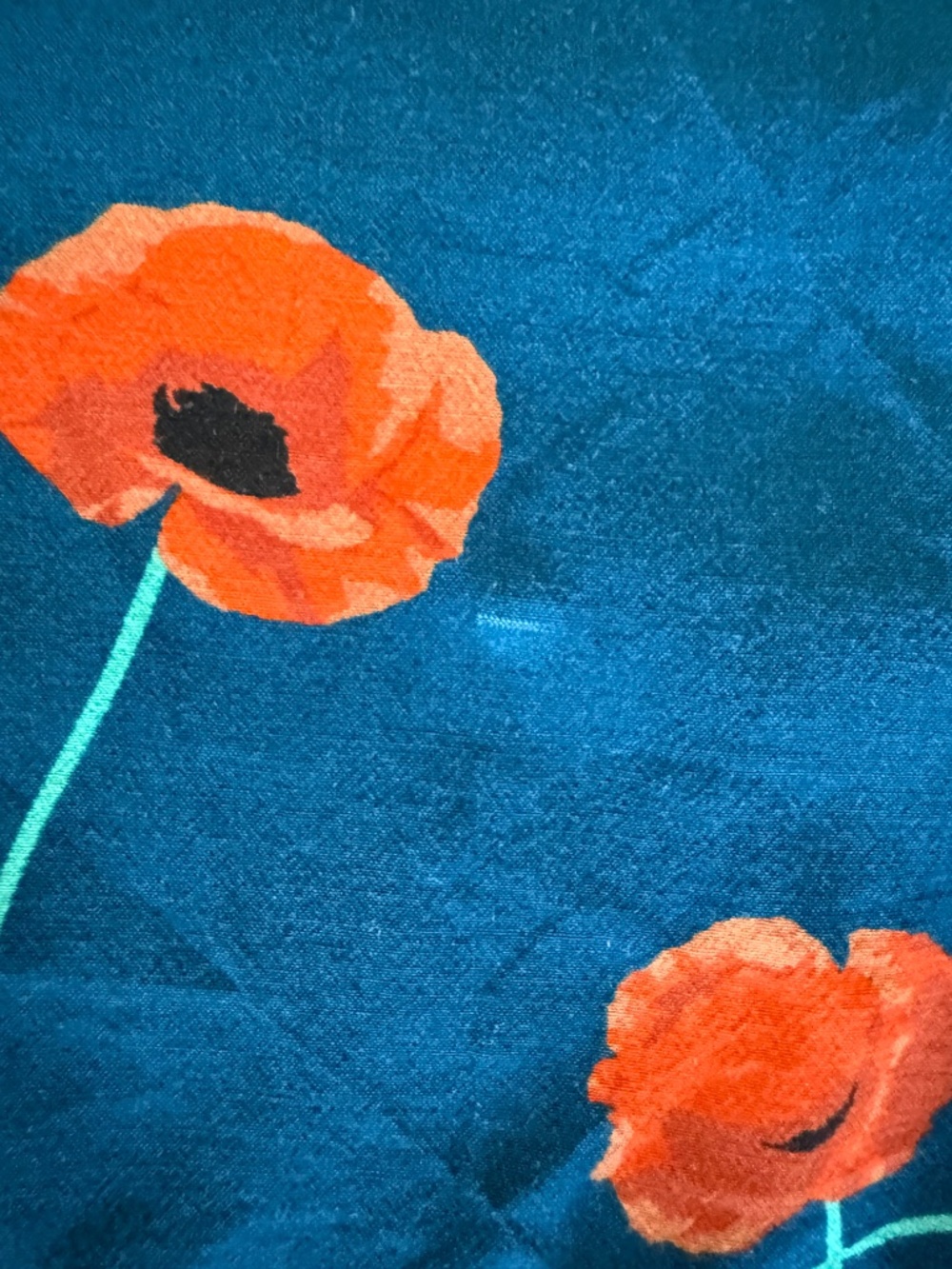 UNTUCKit Navy Blue Midi Dress with Red Floral Poppy Print - Picture 15 of 16